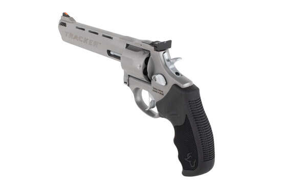 Taurus Tracker 627 .357 mag revolver features a stainless finish and rubber grip
